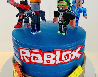 Spersonalizowana ozdoba na tort Roblox: dekoracja na przyjęcie urodzinowe dla chłopców