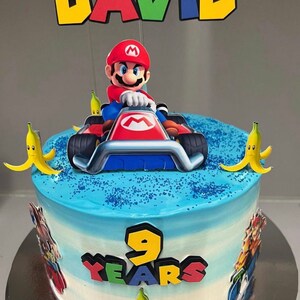 Super Mario Cake Topper | Mario Kart Cake Topper | Boys Cake Topper | Girls Cake Topper | Mario Kart Party Supplies | Mario Kart Party