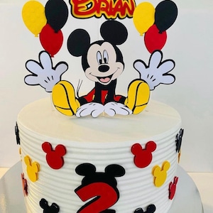 Mickey Mouse Cake Topper | Mickey Mouse Party | Mickey Mouse Cake Decoration | Mickey Mouse Birthday | Mickey Personalised Birthday Cake