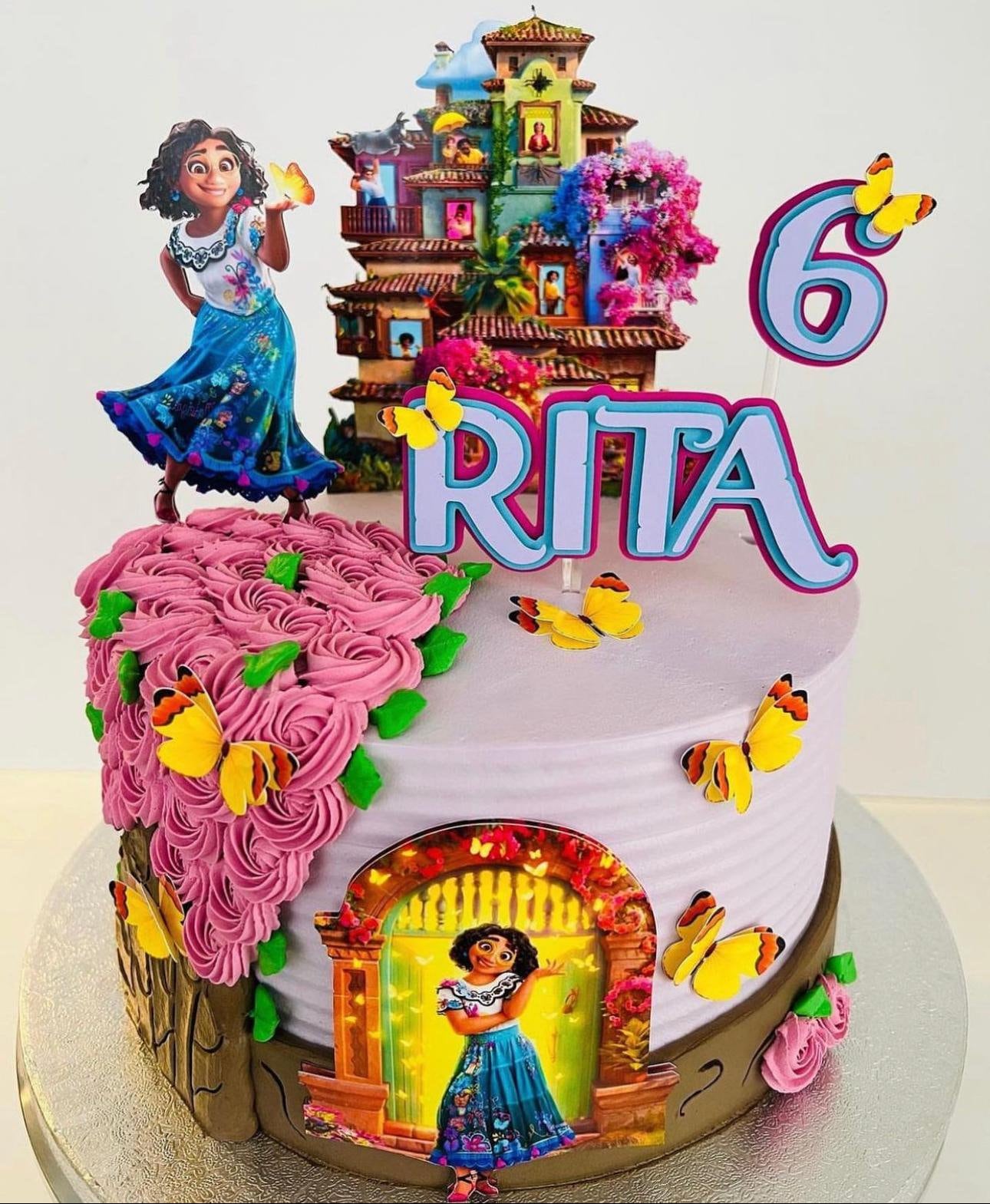 パーソナライズされたエンカントケーキトッパー：ミラベルの誕生日