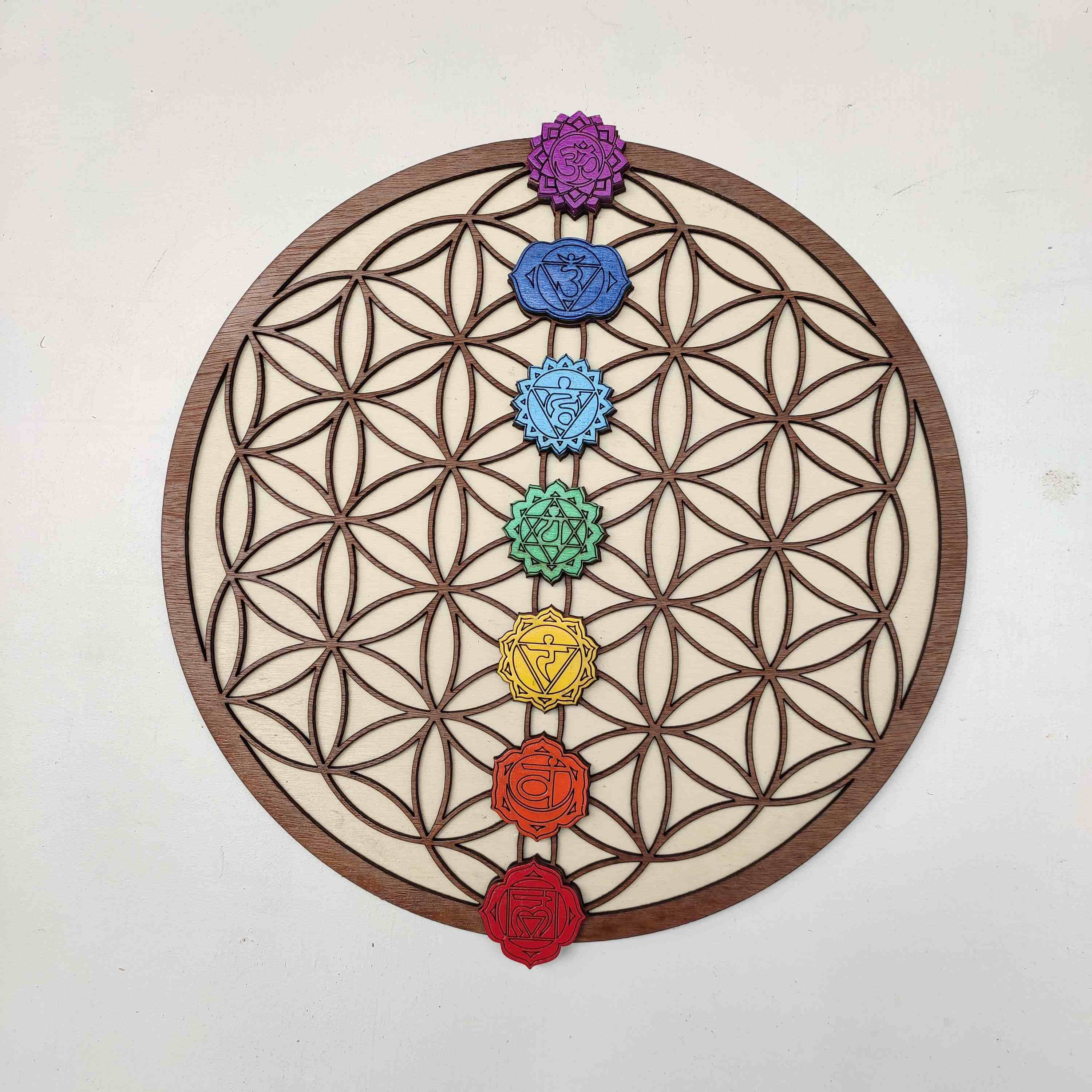 Flower of Life Chakras, Flower of Life Wall Decoration, Chakras - Etsy, image size:3000x3000