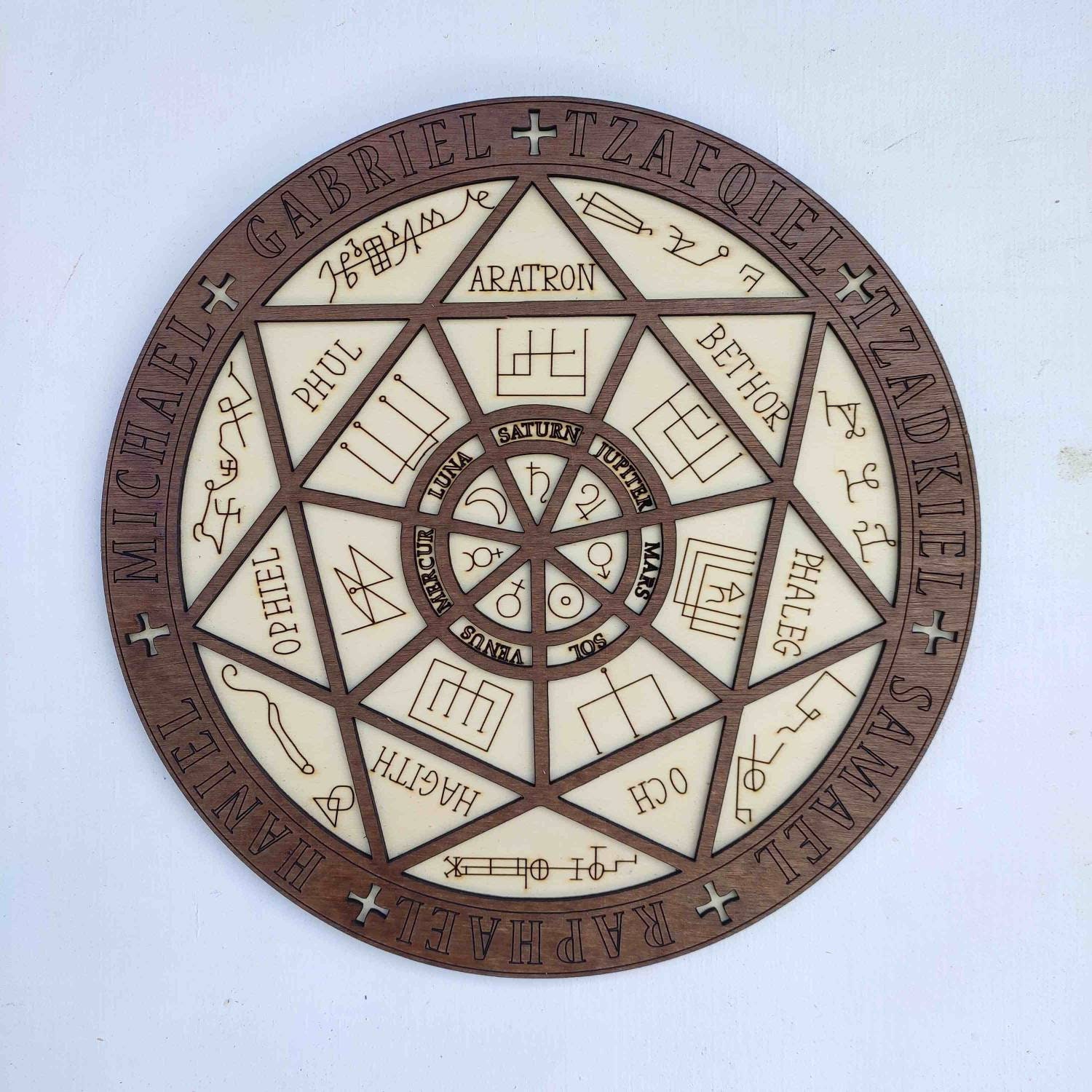 Sceau Des 7 Archanges Majeurs en Bois