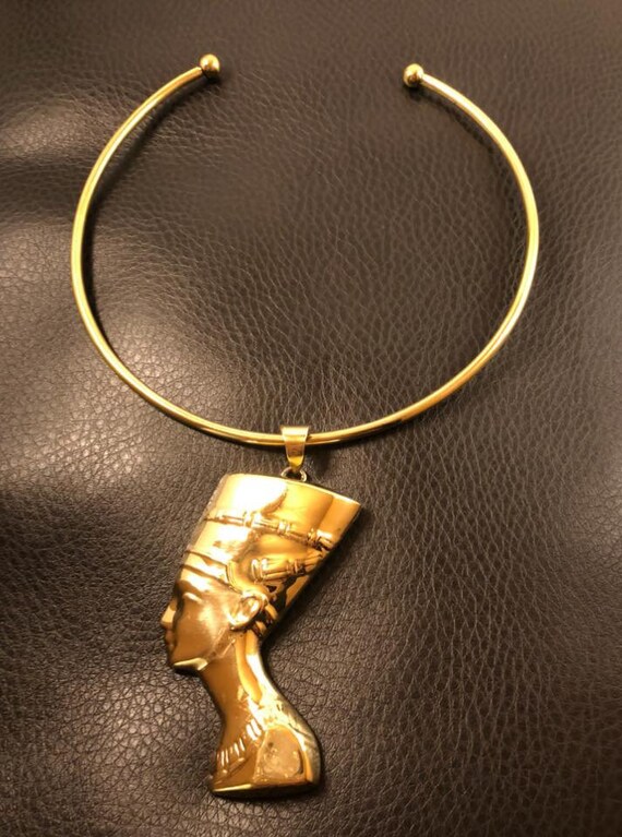 Egyptian Collar Necklace With Brass 