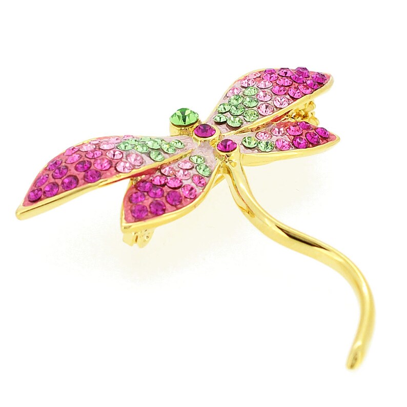 Multi rosa Libelle Swarovski Kristall Pin Brosche Etsy.de