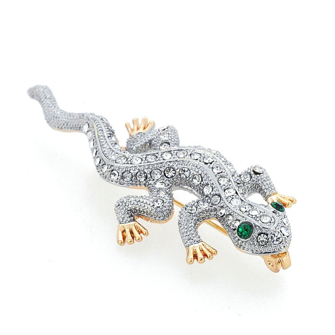 Crystal Lizard Pin Brooch - Etsy