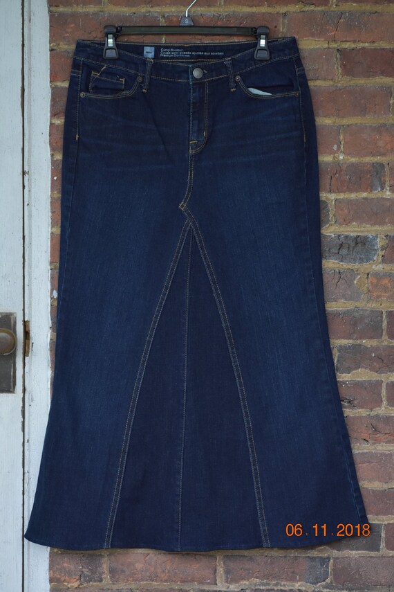 Mossimo Long Denim Skirt Sz 8 | Etsy