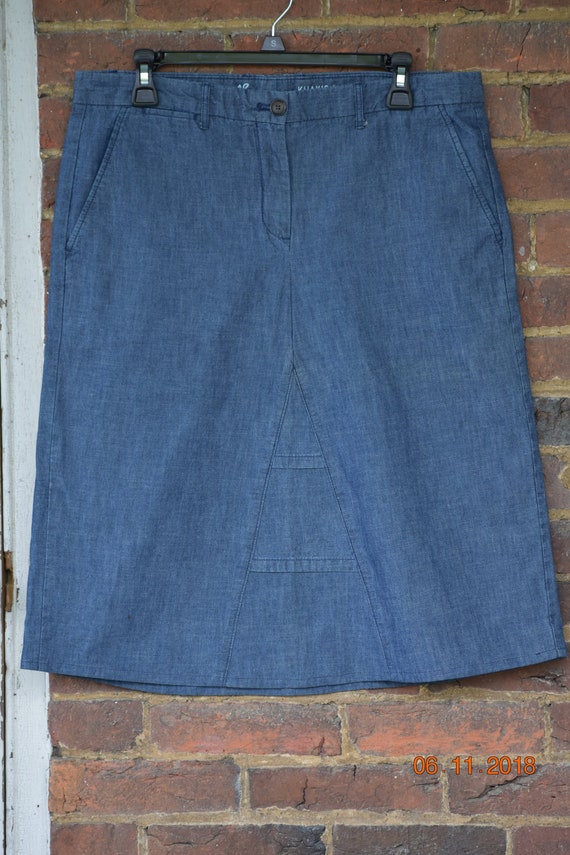 lightweight denim skirt