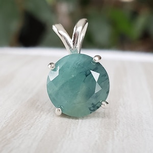 Natural Grandidierite 4.1ct Round Faceted Pendant