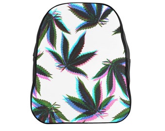 Mochila holográfica de cuero para plantas de malezas