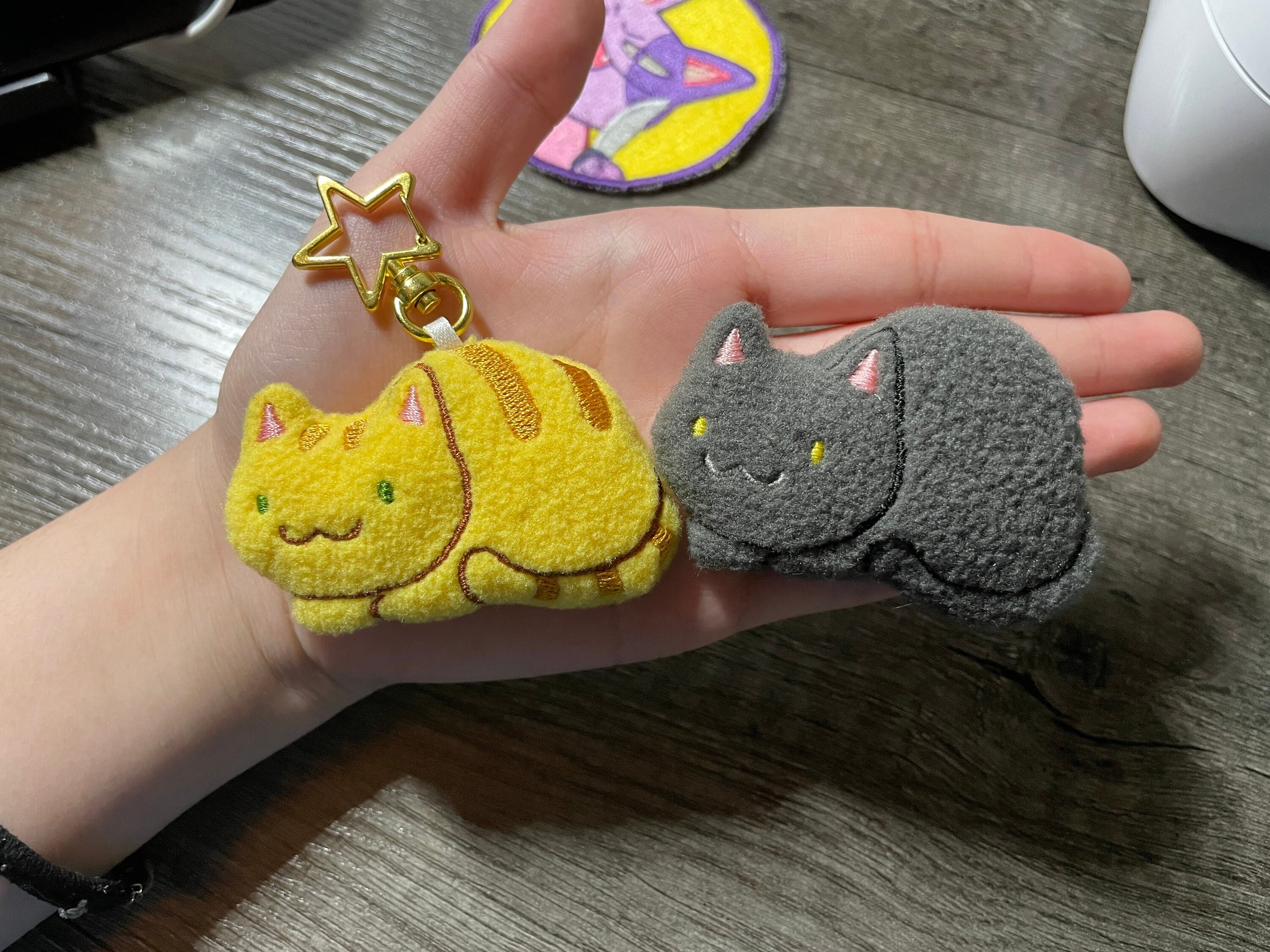 Cat plush keychain discount