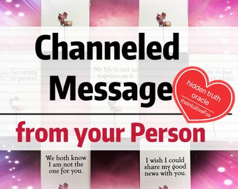 5 Channeled Message From Your Person • SAME DAY • Channeling Card • Ex No Contact Reading • TCC Reading • Immediate Reading •