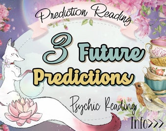 3 Future Psychic Predictions SAME DAY Psychic Predict • TTC Prediction Psychic • 12 Month Tarot Reading • Mp3 Psychic Reading • Psychic Read