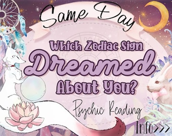 SAME HOUR Psychic Reading • Which Zodiac Sign Dreamed About You? • TTC Reading • Oracle Reading • Ttc Psychic Reading • Same Day Reading •