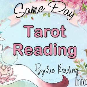 SAME HOUR Tarot Reading Tarot Read 1 Question Reading Same Day Psychic Reading TTC Prediction Psychic Immediate Tarot Read ttc image 1