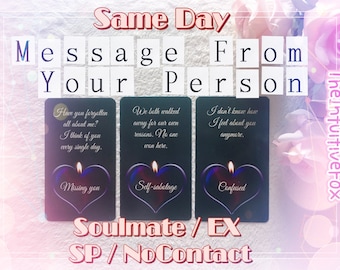 24 Hours • Channeled Message From Your Person • SAME DAY • Ex No Contact • Twin Flame • Ex Reading • TCC Reading • Immediate Reading