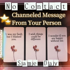 SAME HOUR • Ex No Contact Channeled Message From Your Person • Twin Flame Message • Ex Reading • TCC Reading • Immediate Reading • 48 hours