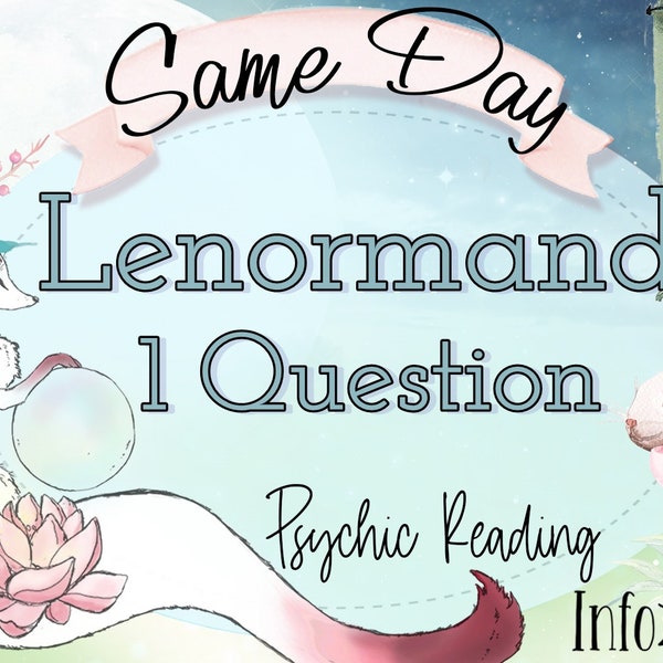 SAME DAY Lenormand Reading • Psychic Read • TTC Psychic Reading • Psychic Reading Love • Immediate Psychic Reading • Mp3 Psychic Reading