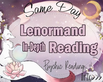 Same Day Lenormand Card Reading • 1 Question (Mp3 Delivery)