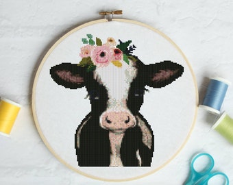 Cow Cross Stitch Etsy