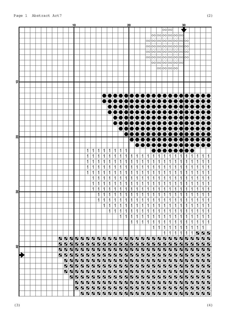 Abstract Art7 cross stitch Pattern PDF Beginners cross stitch For kids Cross stitch Easy crossstitch Simple cross stitch Funny cross stitch