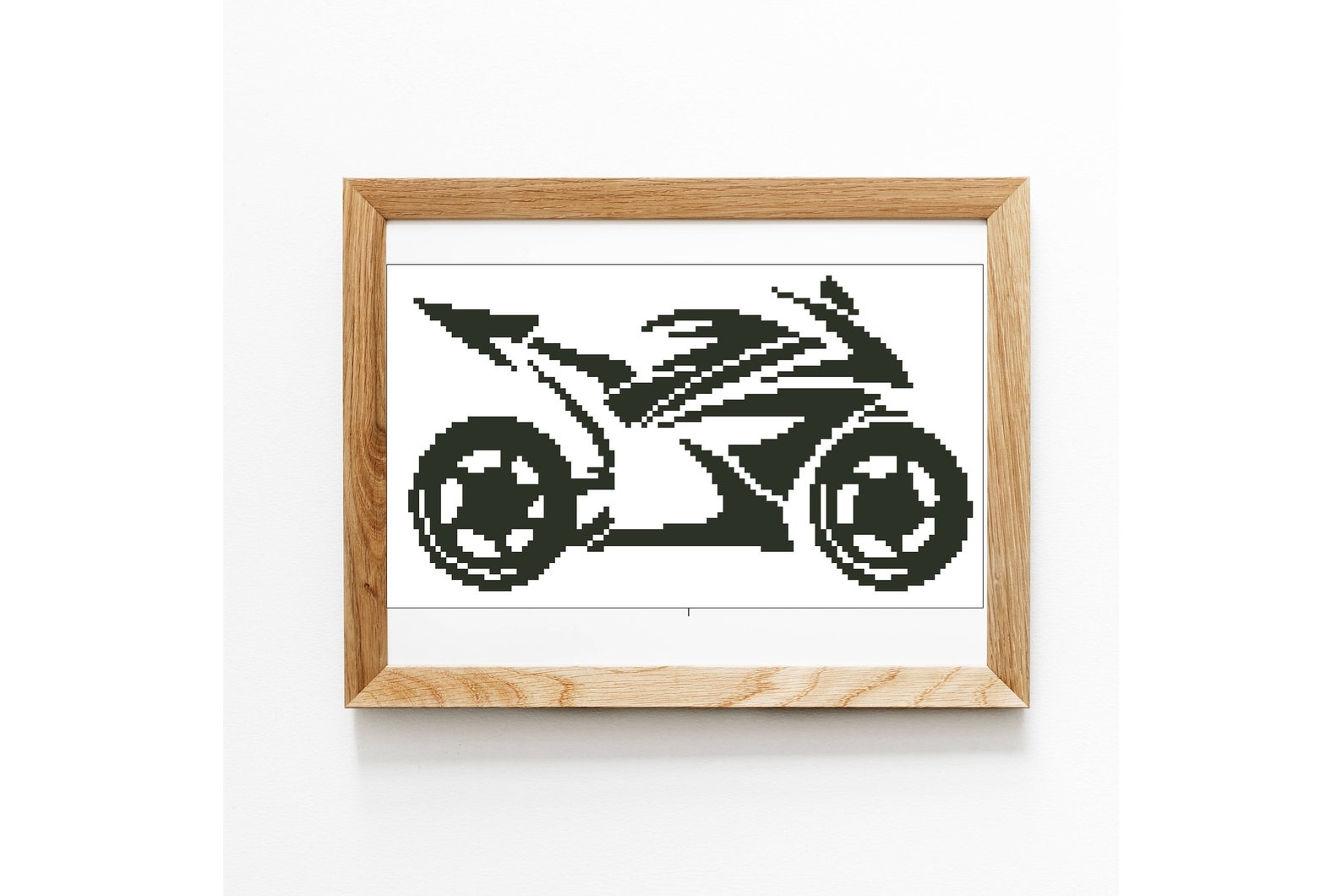 Motorcycle cross stitch Pattern PDF Beginners cross stitch | Etsy