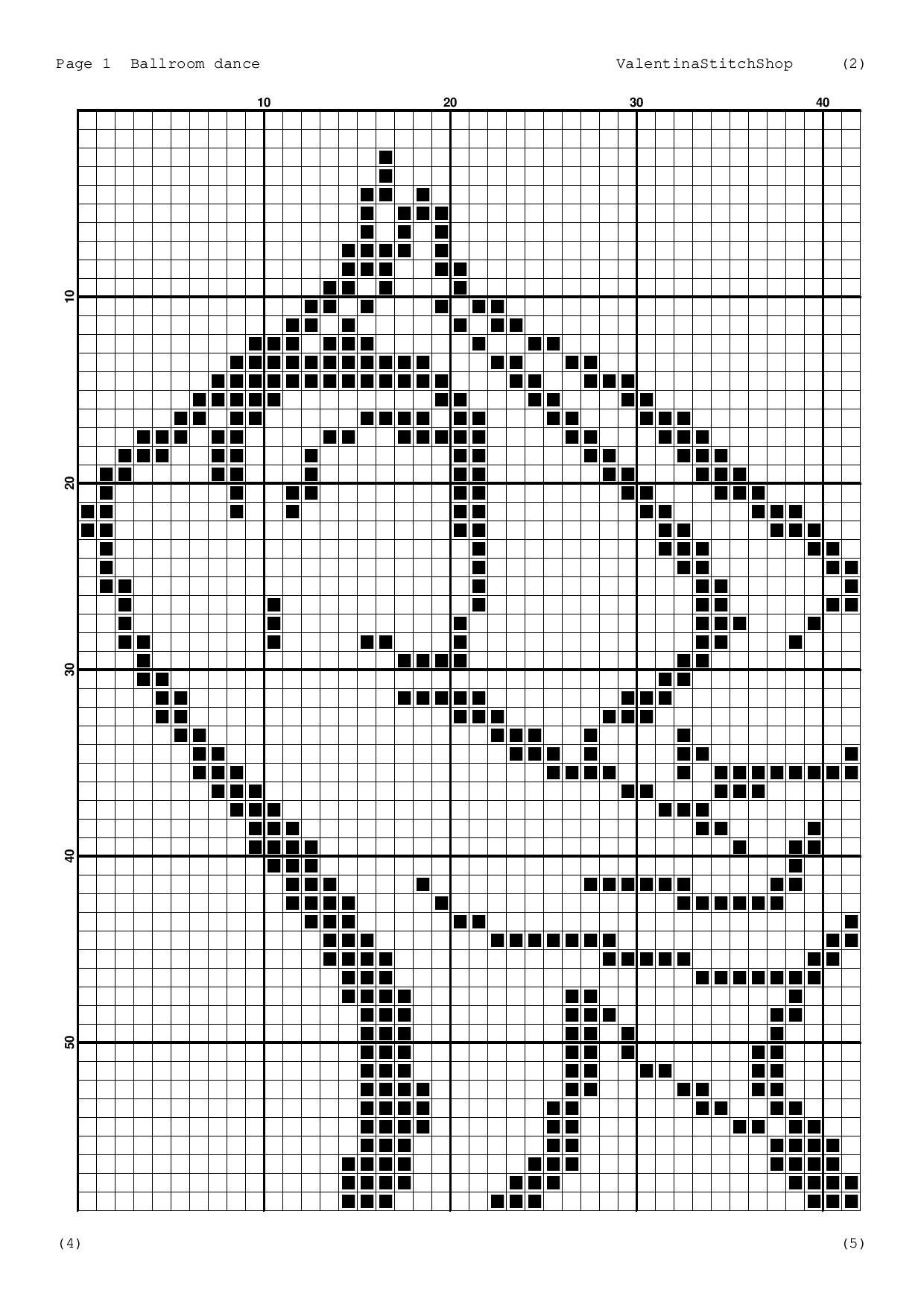Ballroom dance cross stitch Pattern PDF Beginners cross Etsy