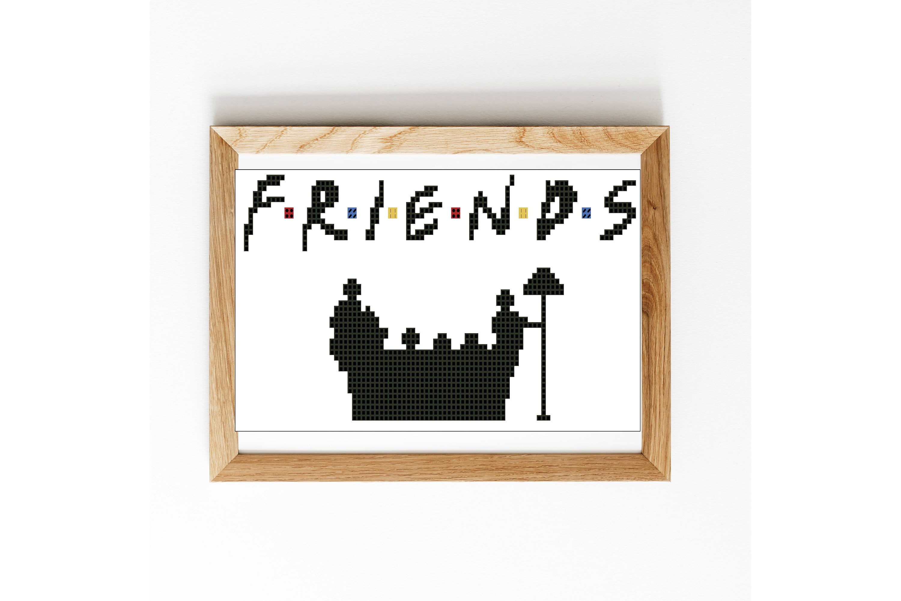 Friends cross stitch Pattern PDF Beginners cross stitch Happy | Etsy