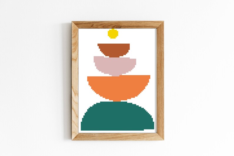 Abstract Art7 cross stitch Pattern PDF Beginners cross stitch For kids Cross stitch Easy crossstitch Simple cross stitch Funny cross stitch