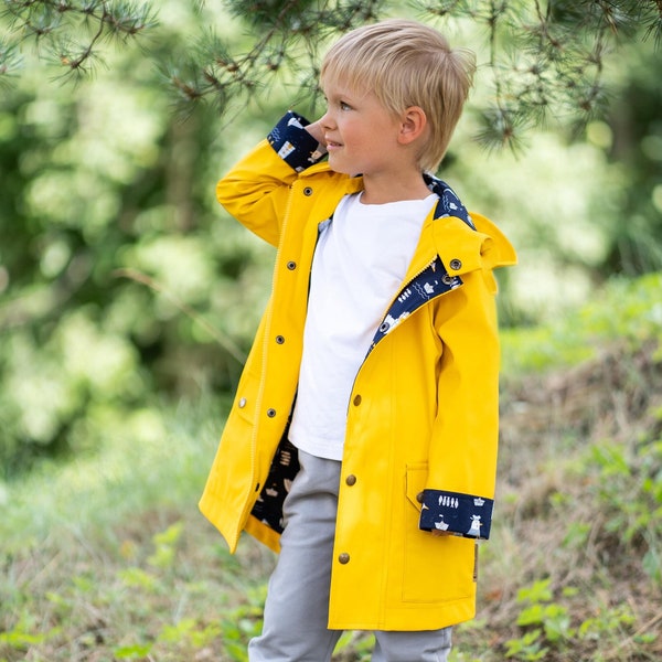 Waterproof raincoat with hood for kids