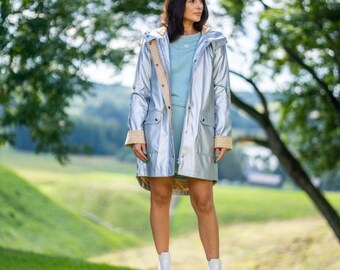 rubberised raincoat with lining
