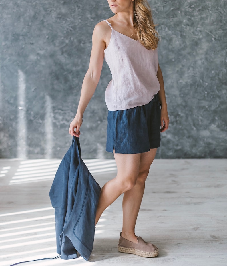 Leisure wear Casual Linen Blouse Linen blouse Linen tank top Linen Beachwear Soft linen sleep clothing Linen tank top Linen clothing