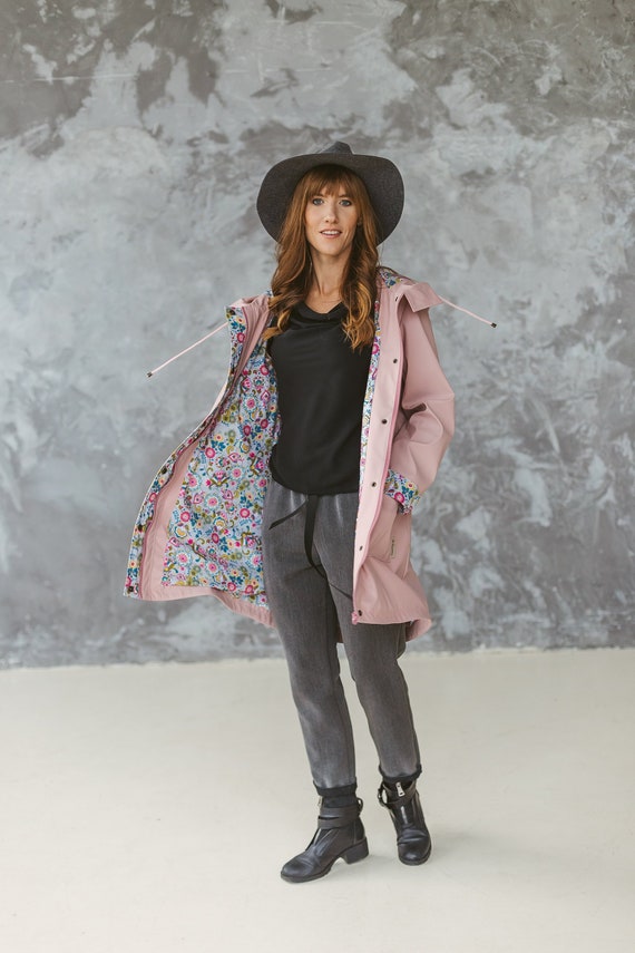 long womens raincoats with hoods