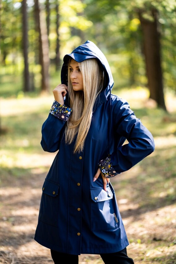 vinyl hooded jacket