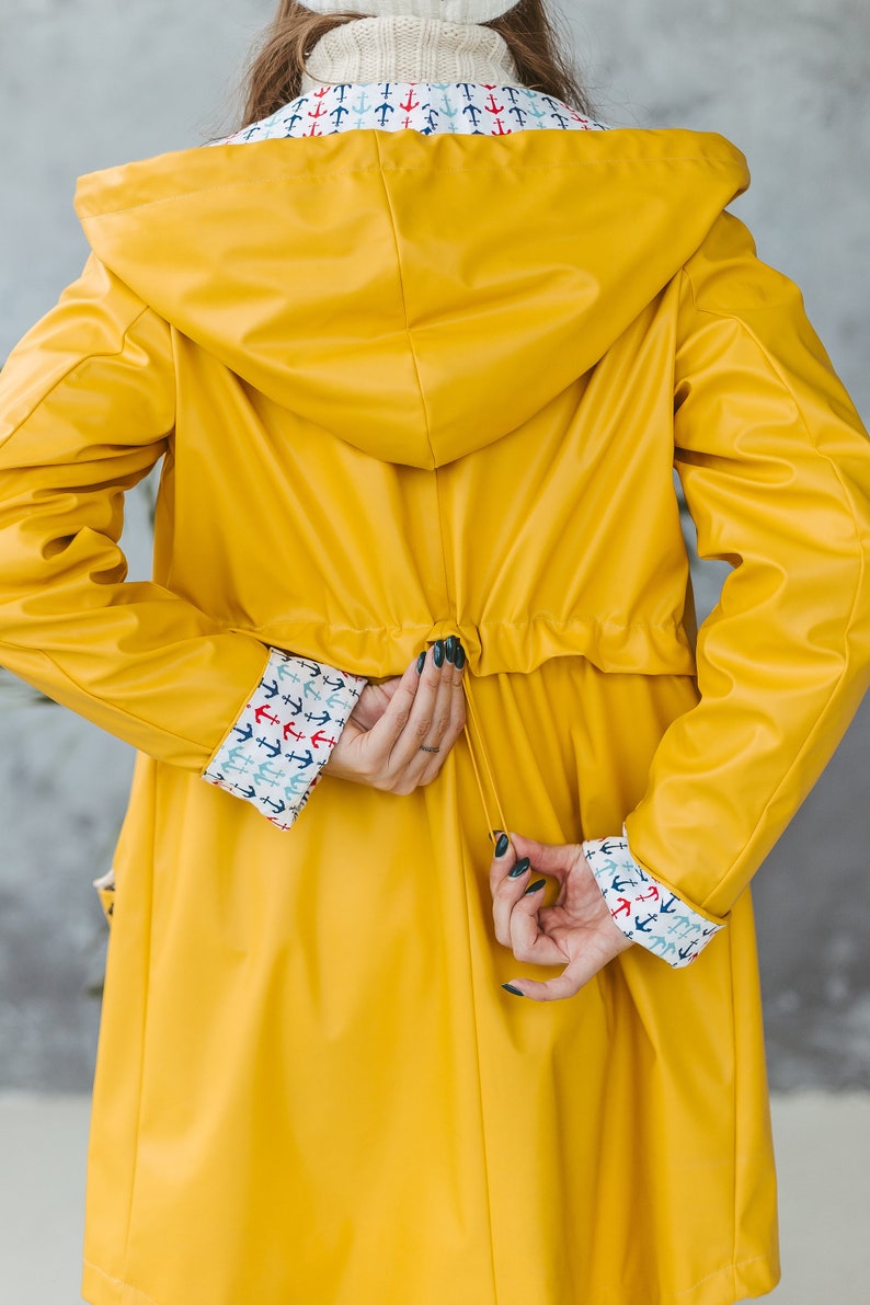 Vegan Leather Jacket With Zip and Rain Cape. Unique Stylish Design