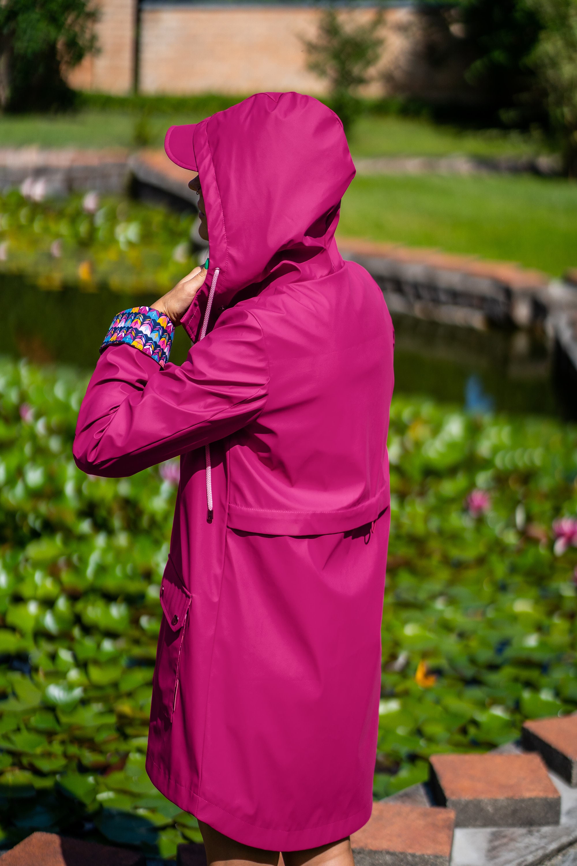 Pink rubber raincoat 2025