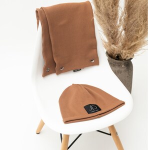 Thin children's hats, Camel colored children's hats with scarves, Hipster Beanie Rib, RIB hats, cotton hats, hats for spring