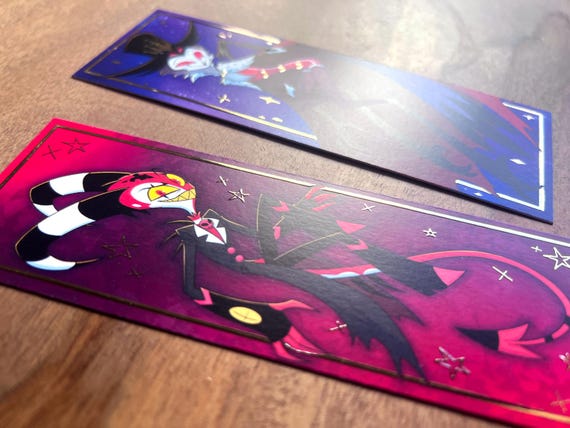 Stolas & Blitzo - Gold Foil Bookmarks - Etsy