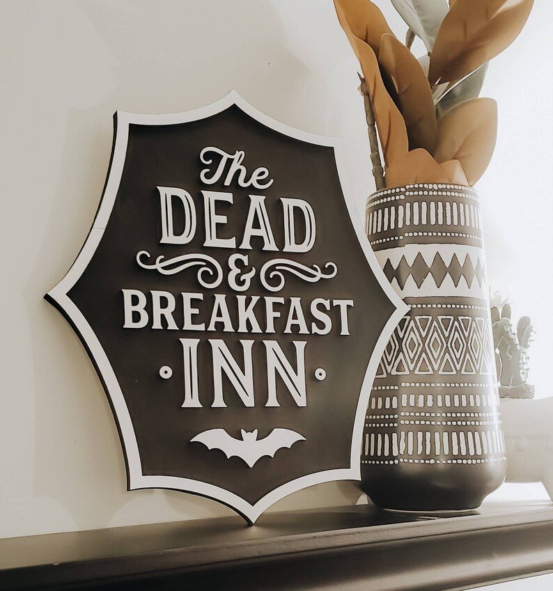 Dead and Breakfast Inn 3D Spooky Wood Sign/ Fall Decor/ Etsy