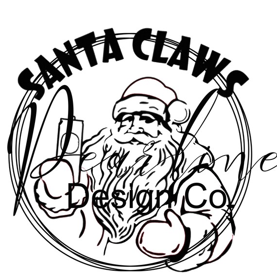 Download Free Santa Claws Black Only Svg Santa Claws Santa Claws Cricut Etsy SVG DXF Cut File