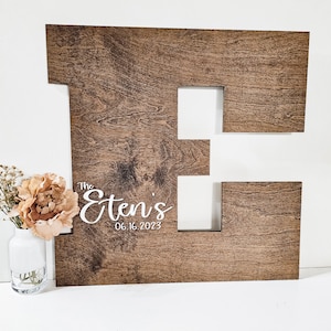 Personalized 3D Wood Letter Guest Book alternative/ Wedding Sign/ Wedding Guest Book/ Wedding Shower Sign/ wedding guest alternative