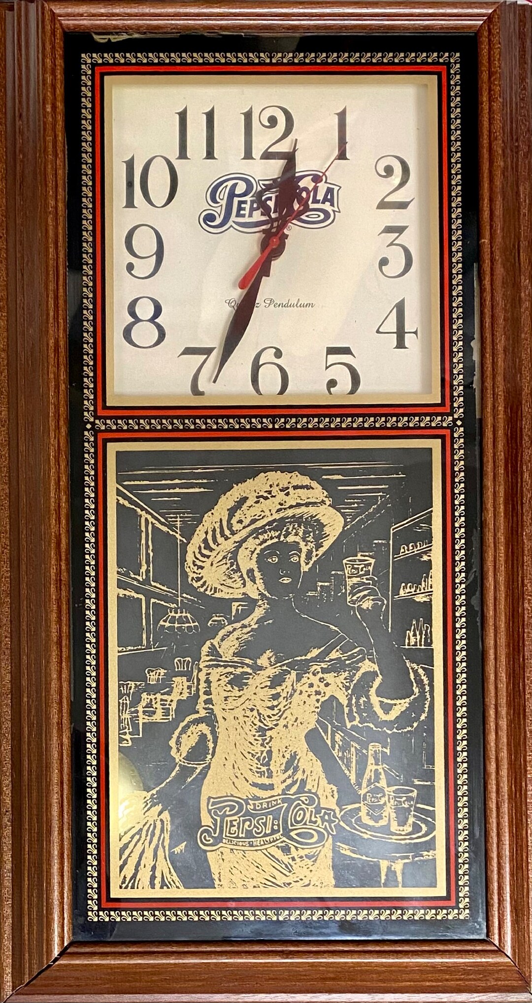 Pepsi Collectible Clock Vintage Victorian Women Etsy