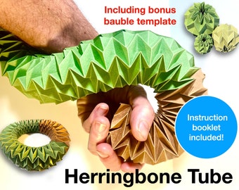 Origami Herringbone Tube