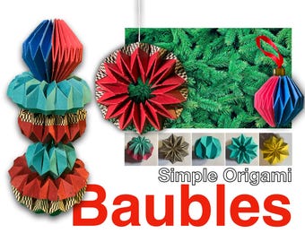 Simple Origami Baubles