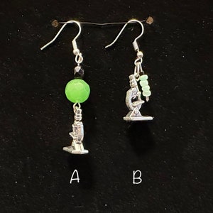 Microscope earrings