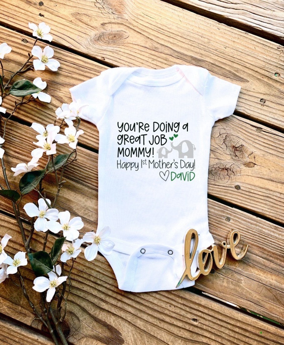 You're Doing A Great Job Mommy Happy 1st Mother's Day Custom Namd ...