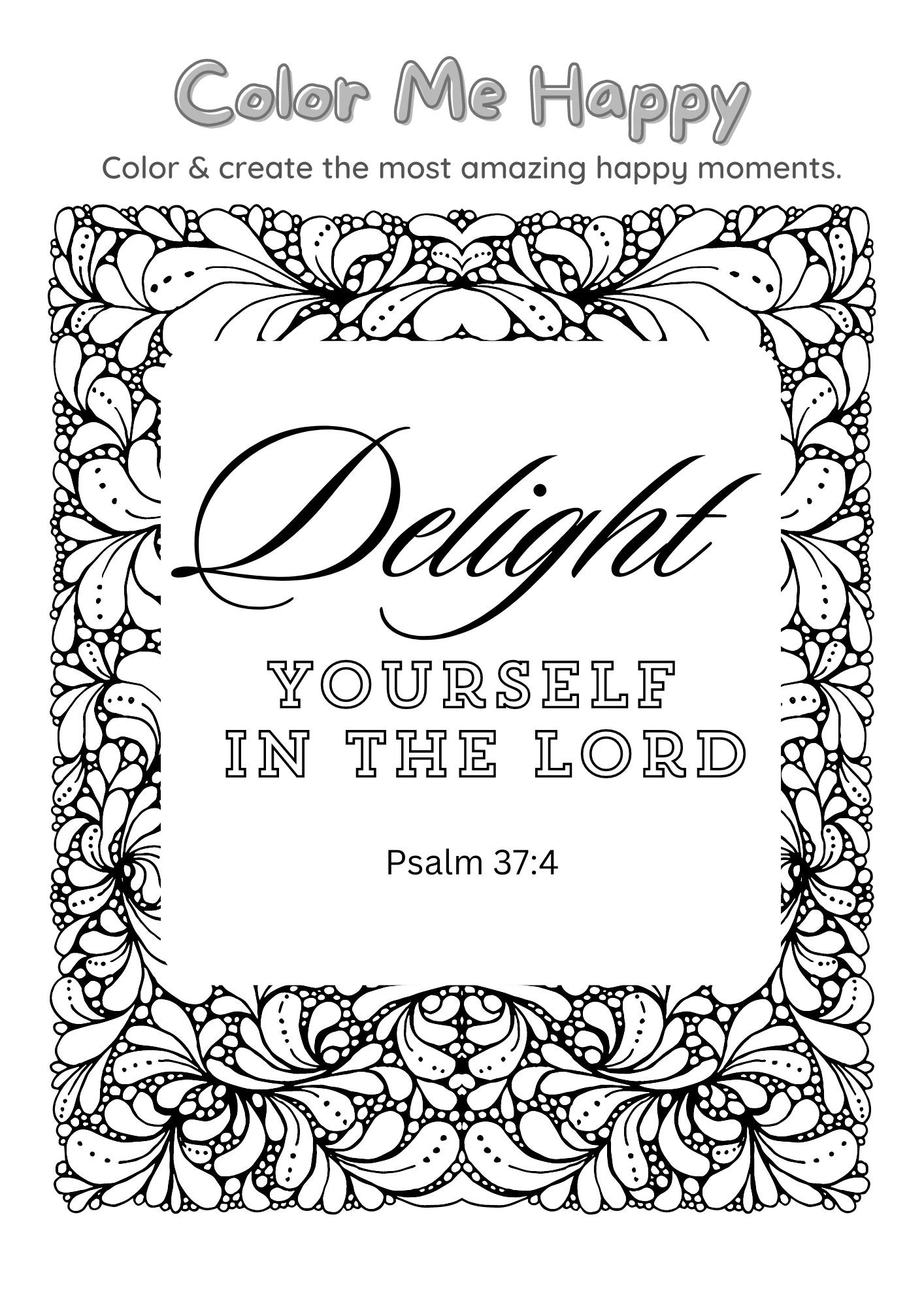 Bible Verse Coloring Pages: Christian Scripture Art (digital Download ...