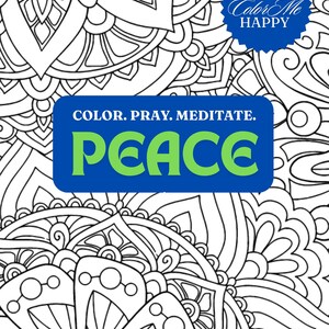 Color Pray Meditate 30 Days Peace Bible Verse Coloring Book: Scripture Memory Journal