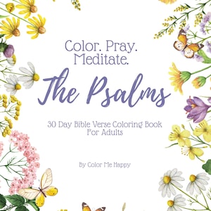 Bible Verse Coloring Book | Christian Coloring Psalms | Christian Printable | Psalms Coloring Pages