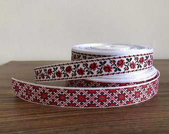 Ukrainian slavic ethnic ornament ribbon trim fabric | Ukrainian folk art | ancient ornament | made in Ukraine