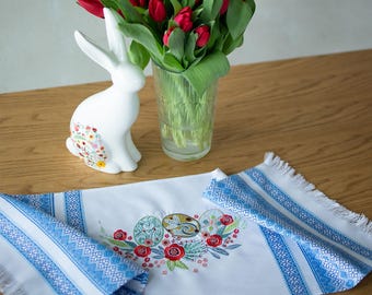 Ukrainische Pascha Korbgeflecht – Ostern Rushnyk – Handtuch, Tischdecke – Ukrainische Oster Geschenke